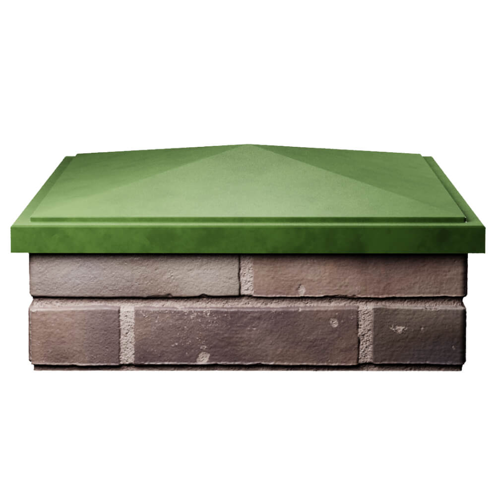 Колпак Zking БонаМоно Зеленый на столб 2х2 кирпича (515х515, 530х530мм) Воронеж фото