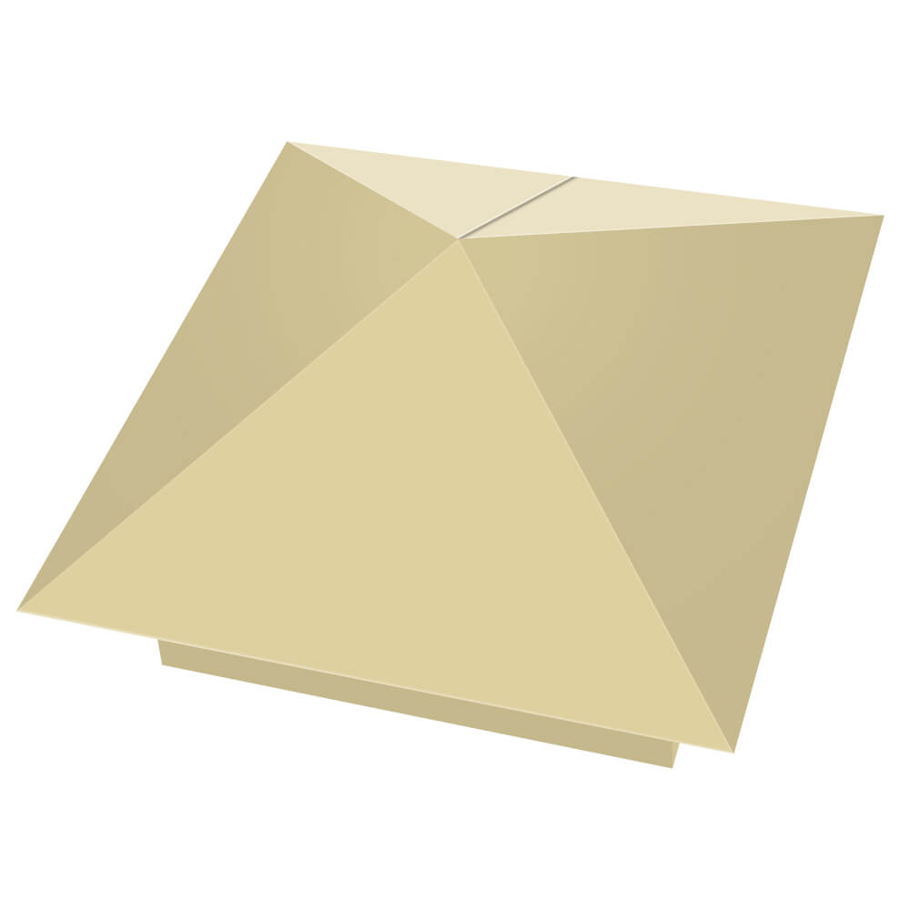 Колпак металлический 400х400мм RAL1014 Бежевый заборный Воронеж фото