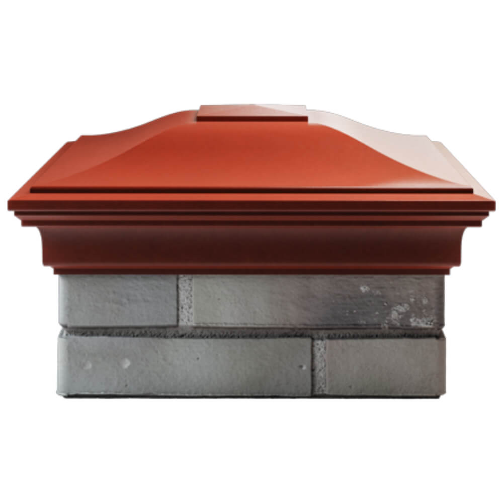 Колпак Zking Монблан Красный на столб 1.5х1.5 кирпича (385х385мм) Воронеж фото
