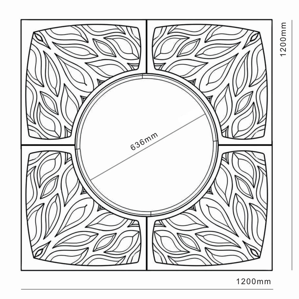 Приствольная решетка для дерева ZKING CRUST 1.2х1.2м Бежевая в Воронеже фото