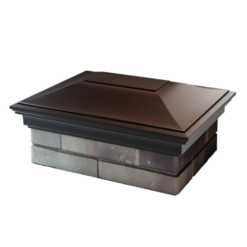 Колпак Zking Монблан Коричневый на столб 2х1.5 кирпича (515х385мм) в Воронеже фото