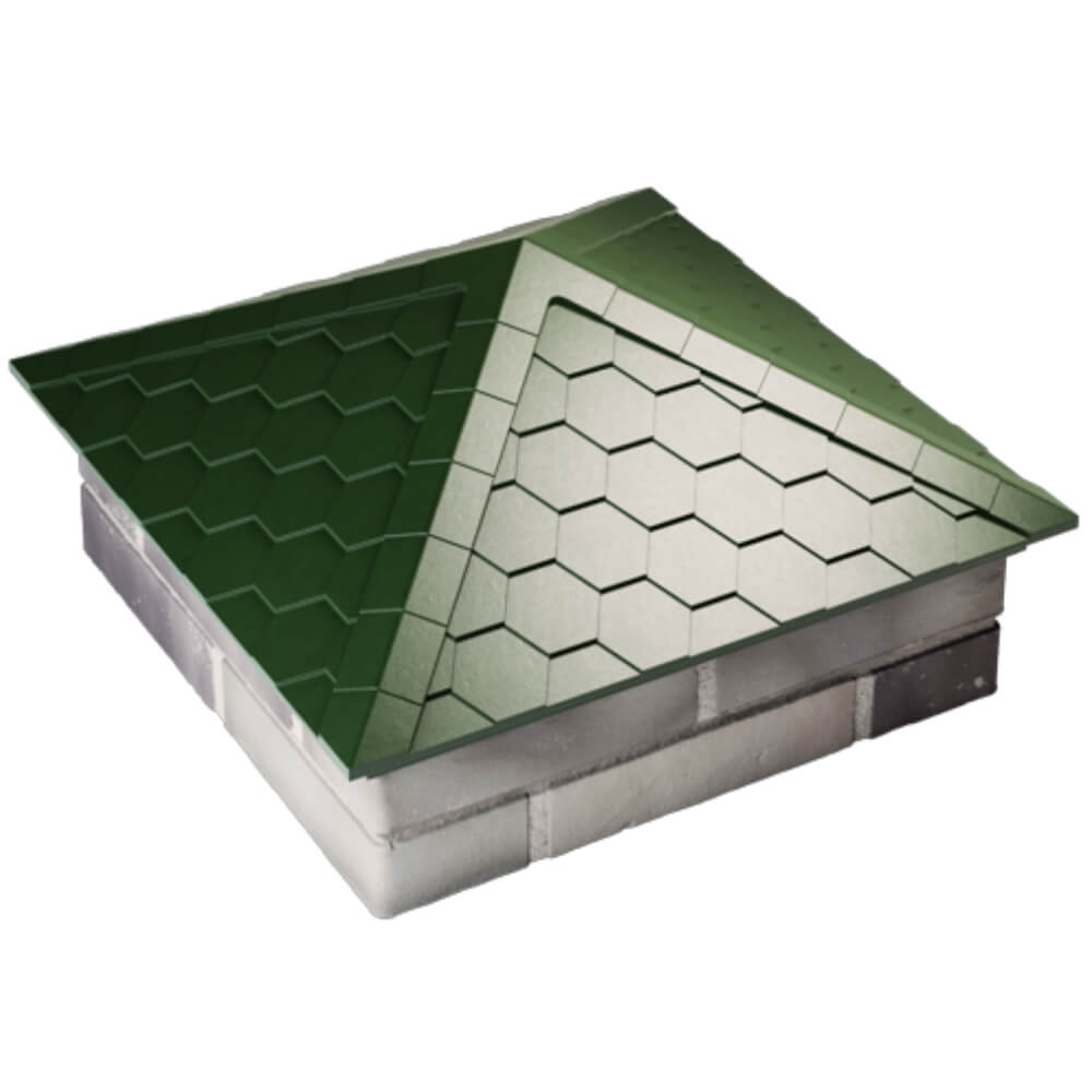 Колпак Zking Эверест Зеленый на столб 2х2 кирпича (535х535мм) Воронеж фото