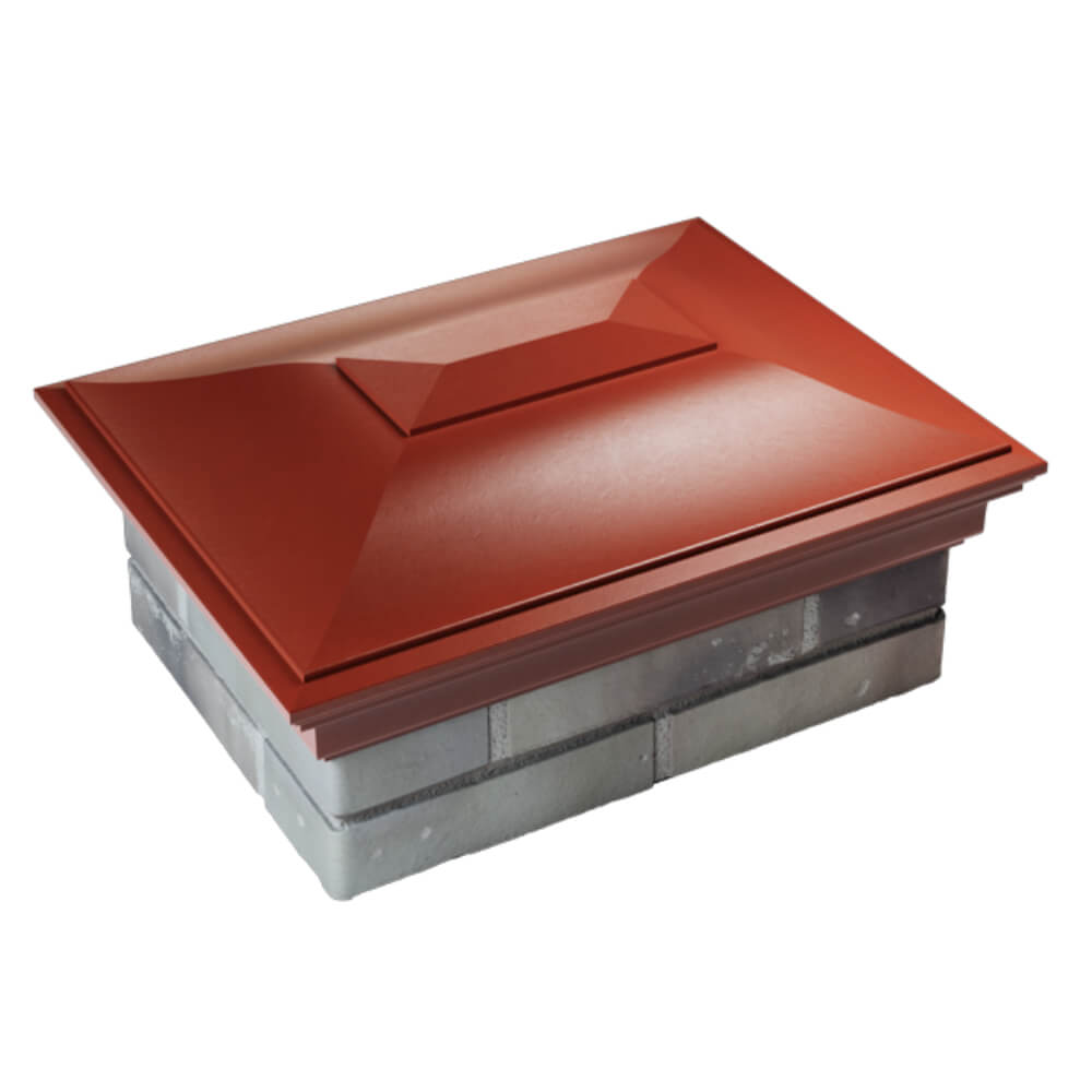 Колпак Zking Монблан Красный на столб 2х1.5 кирпича (515х385мм) Воронеж фото