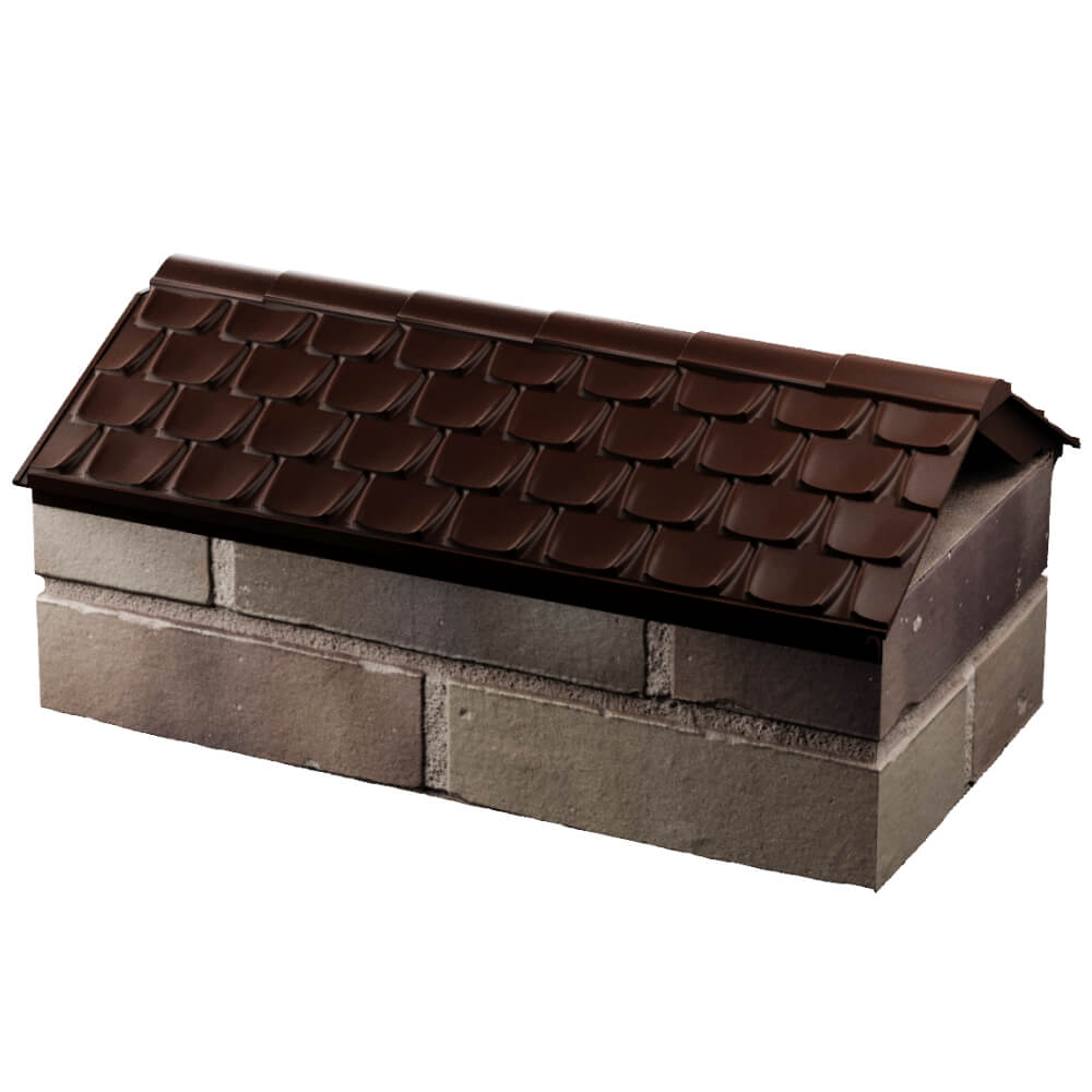 Парапет Zking Эльбрус Коричневый с посадкой на 1 кирпич (255мм) в Воронеже фото