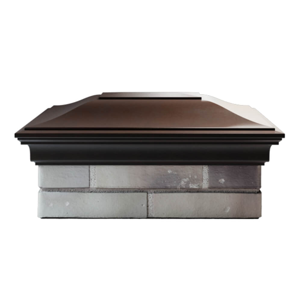 Колпак Zking Монблан Коричневый на столб 2х1.5 кирпича (515х385мм) в Воронеже фото
