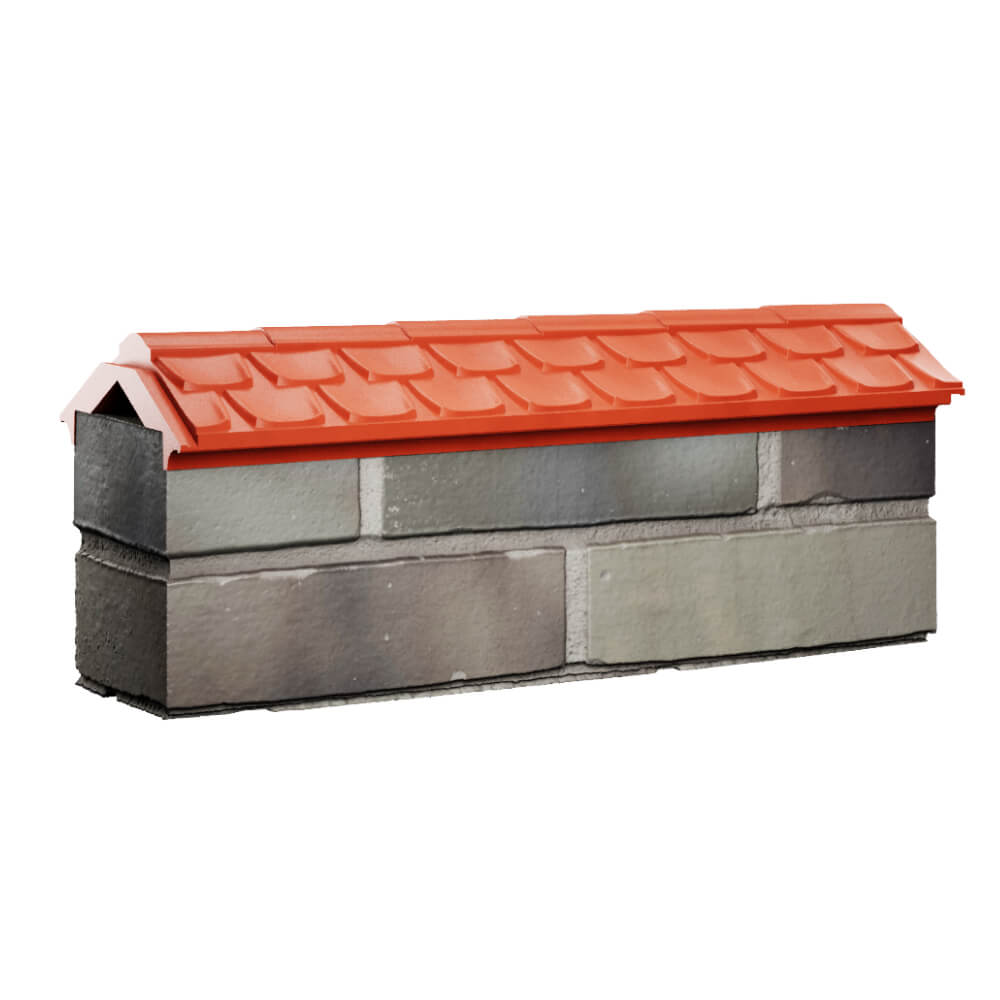 Парапет Zking Эльбрус Красный с посадкой на 0.5 кирпича (130мм) Воронеж фото