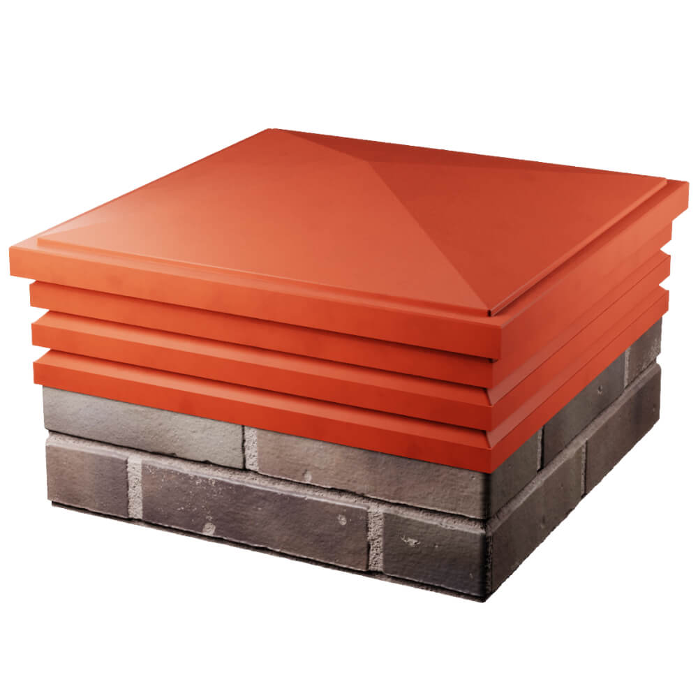 Колпак Zking Бона ХайТек Красный на столб 2х2 кирпича (513х513мм) в Воронеже фото