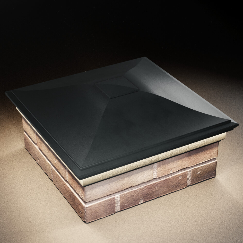 Колпак Zking Монблан Черный на столб 2х2 кирпича (515х515мм) c подсветкой в Воронеже фото