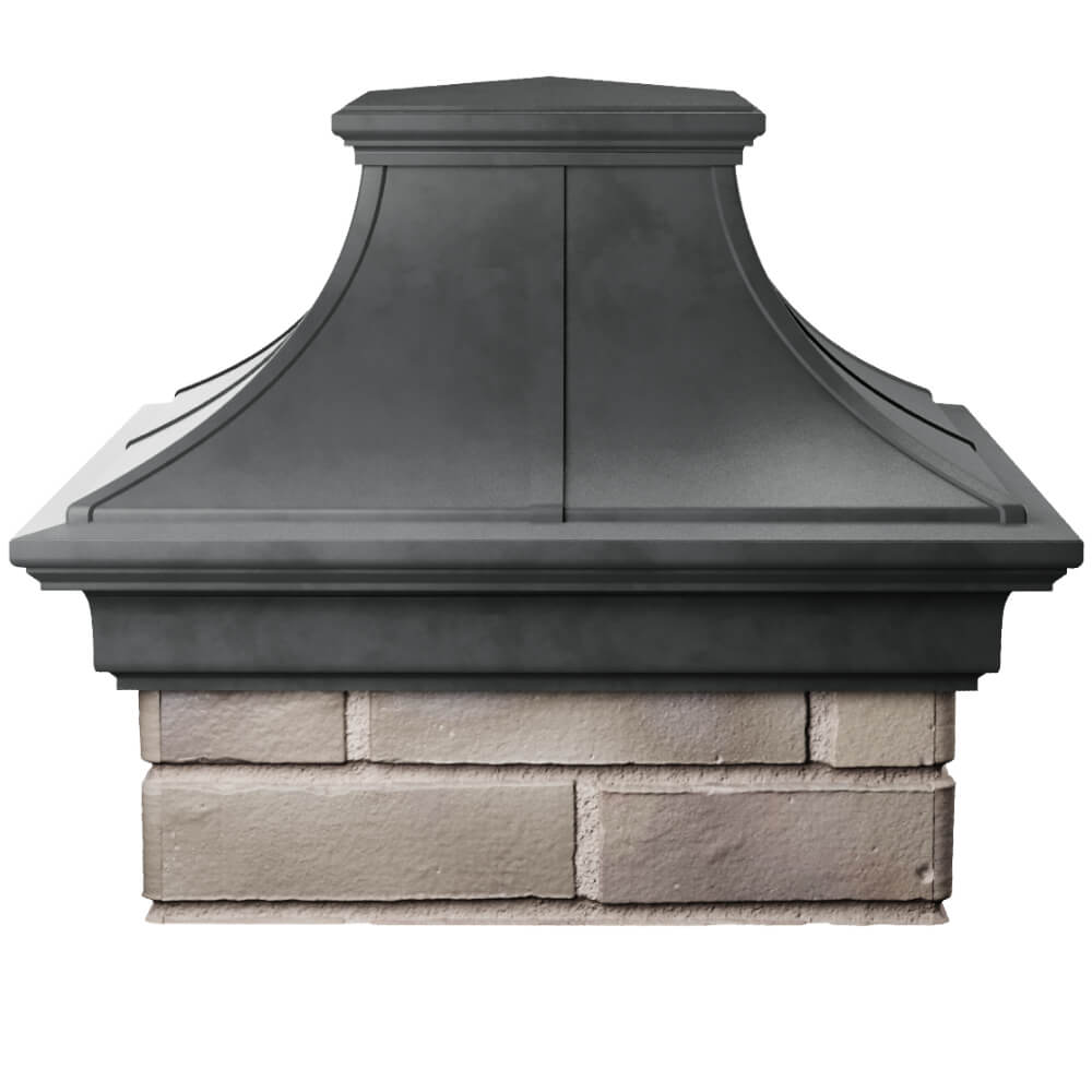 Колпак Zking Монблан Премиум Серый на столб 1.5х1.5 кирпича (385х385мм) Воронеж фото