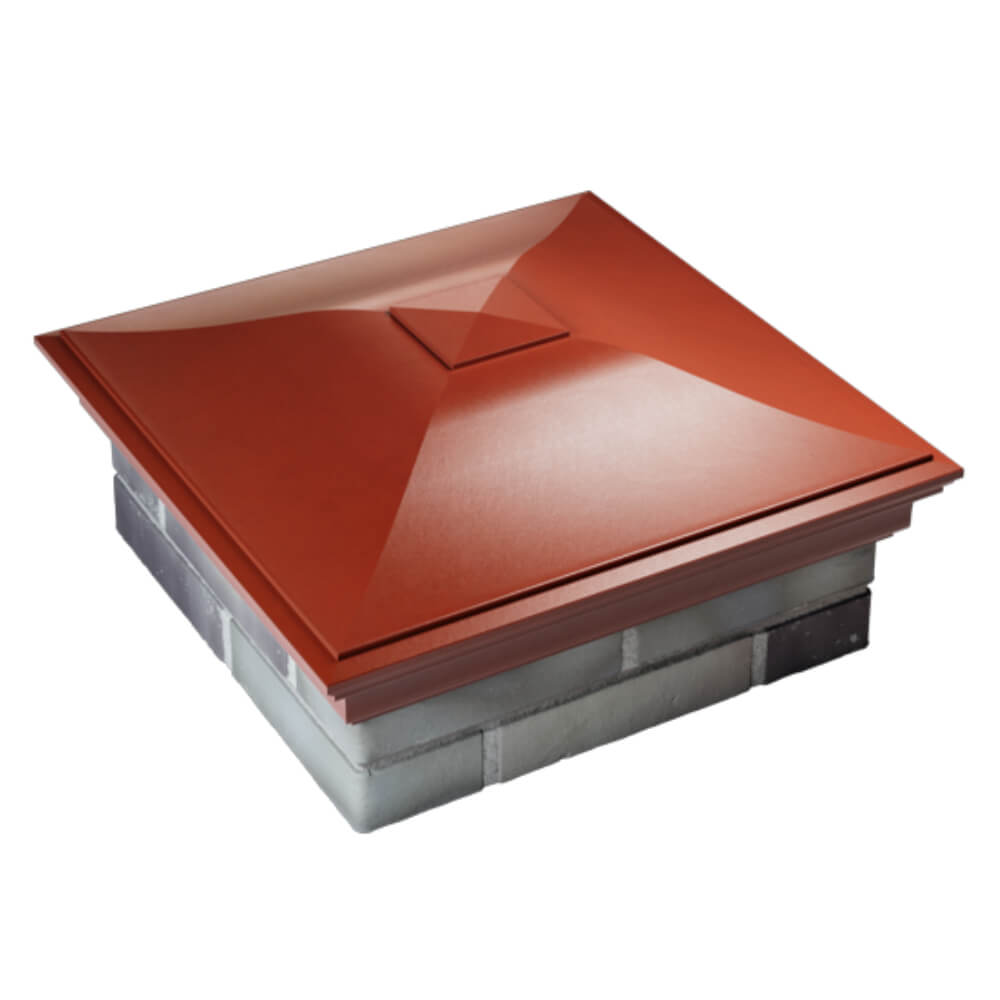 Колпак Zking Монблан Красный на столб 2х2 кирпича (515х515мм) Воронеж фото