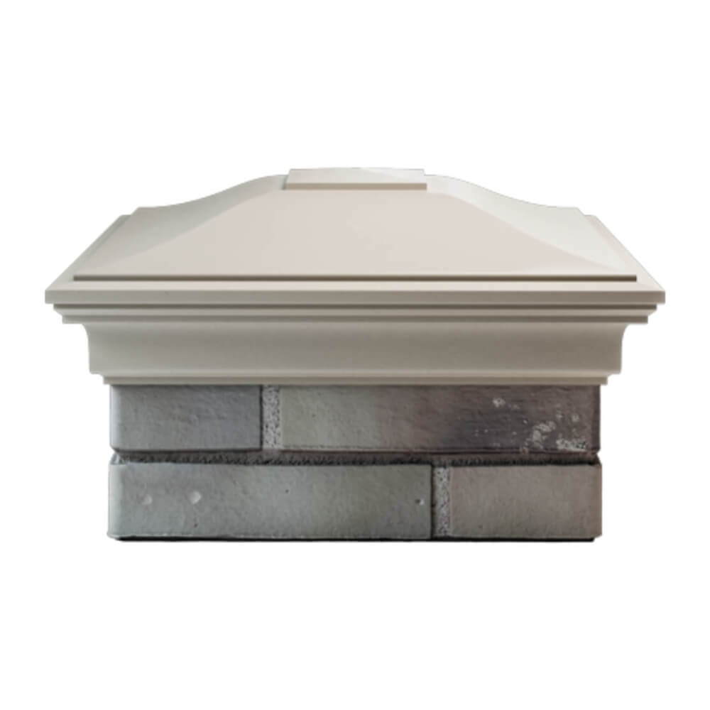 Колпак Zking Монблан Бежевый на столб 1.5х1.5 еврокирпича 0.7НФ (355х355мм) Воронеж фото