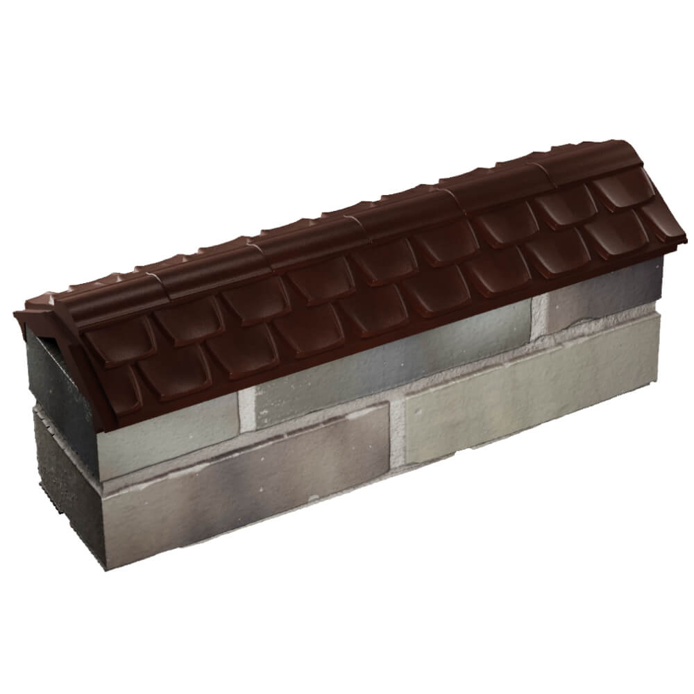 Парапет Zking Эльбрус Коричневый с посадкой на 0.5 кирпича (130мм) в Воронеже фото