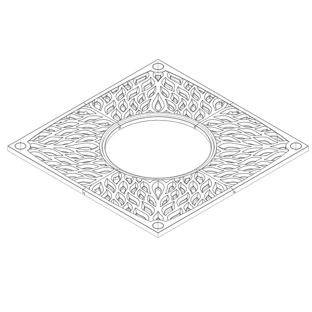 Приствольная решетка для дерева ZKING CRUST 2х2м Черная в Воронеже фото