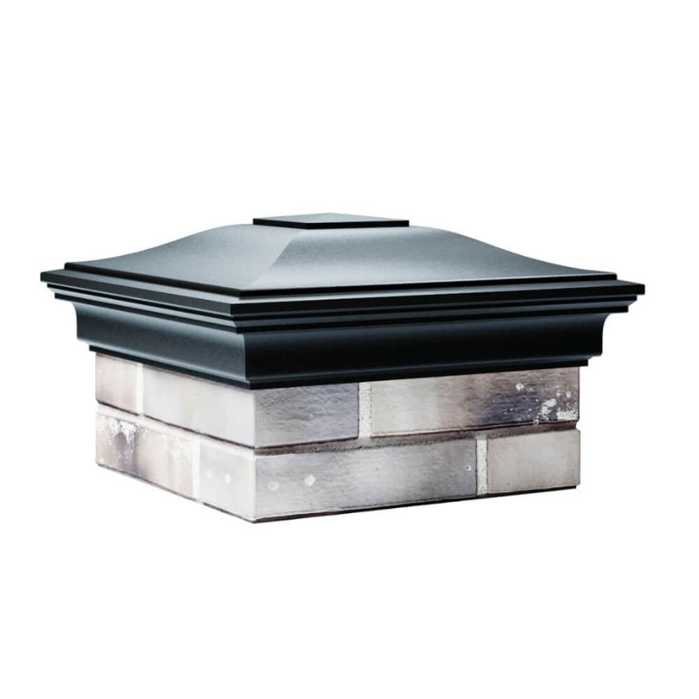 Колпак Zking Монблан Черный на столб 1.5х1.5 еврокирпича 0.7НФ (355х355мм) в Воронеже фото