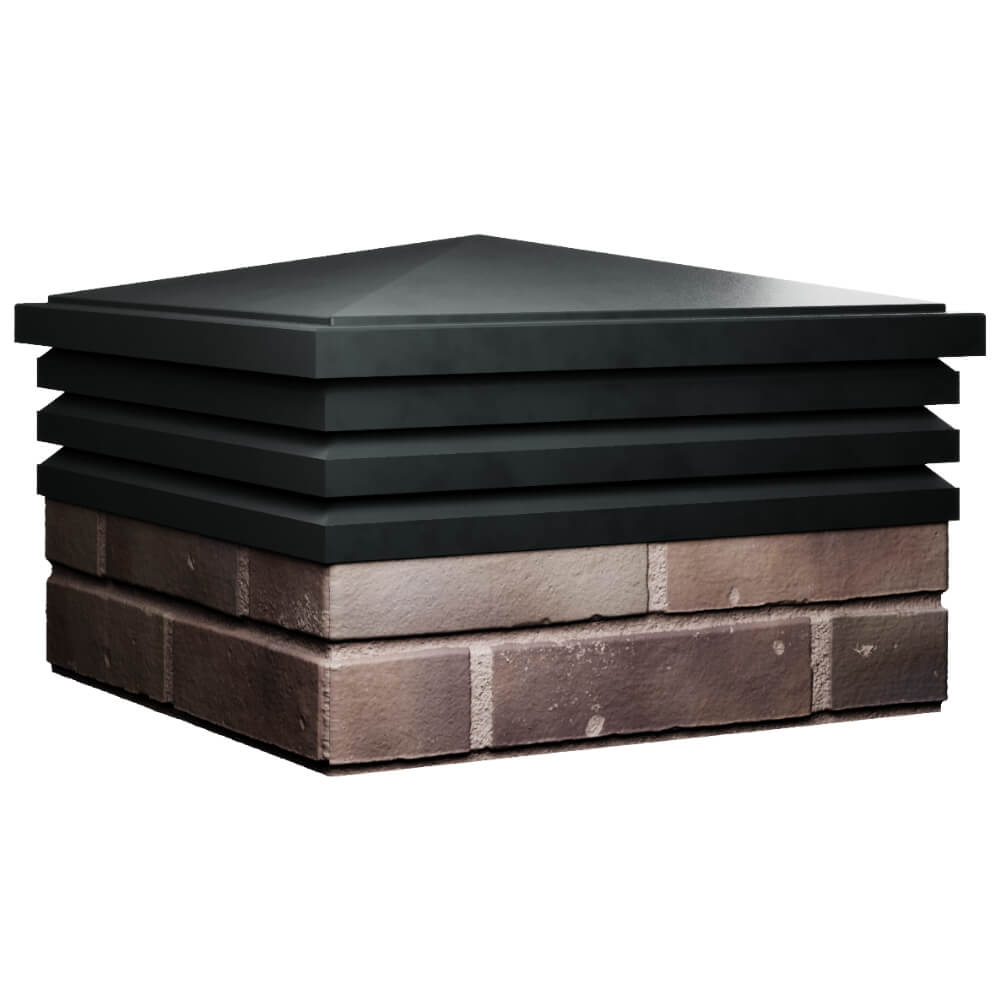 Колпак Zking Бона ХайТек Черный на столб 2х2 кирпича (513х513мм) в Воронеже фото