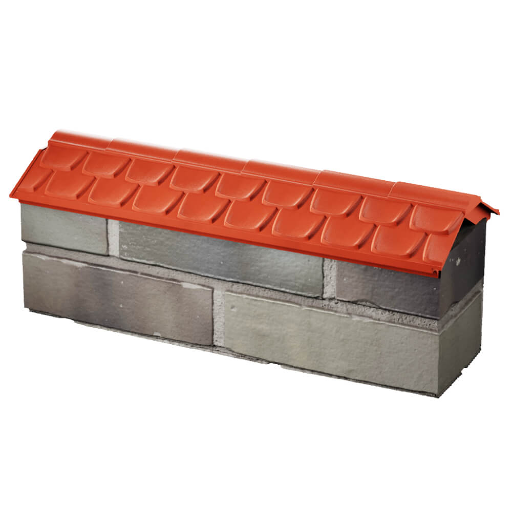 Парапет Zking Эльбрус Красный с посадкой на 0.5 кирпича (130мм) в Воронеже фото