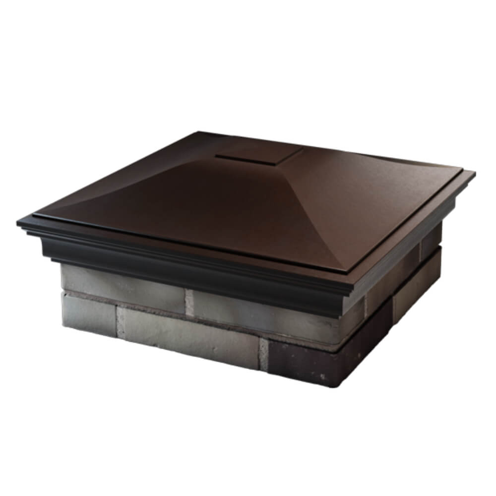 Колпак Zking Монблан Коричневый на столб 2х2 кирпича (515х515мм) в Воронеже фото