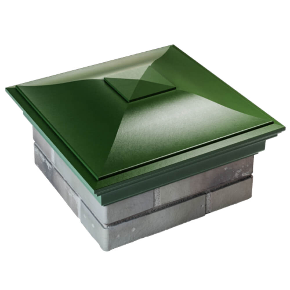 Колпак Zking Монблан Зеленый на столб 1.5х1.5 кирпича (385х385мм) в Воронеже фото