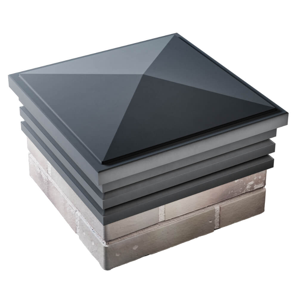 Колпак Zking Бона ХайТек Серый на столб 1.5х1.5 кирпича (385х385мм) в Воронеже фото