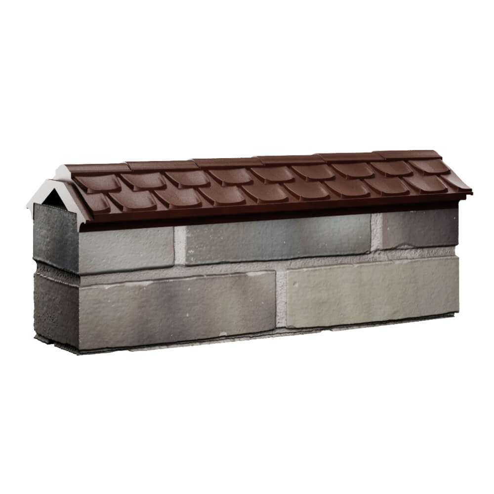 Парапет Zking Эльбрус Коричневый с посадкой на 0.5 кирпича (130мм) Воронеж фото