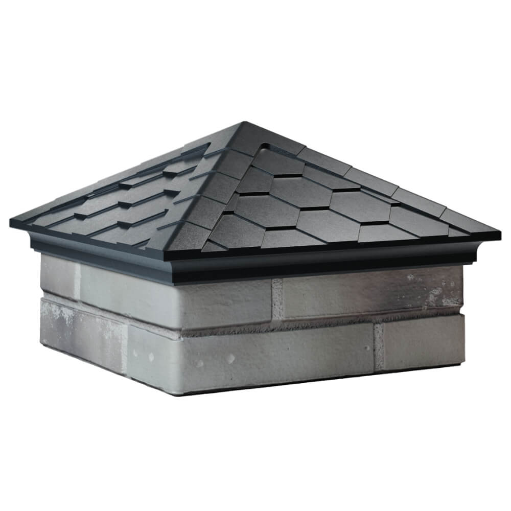 Колпак Zking Эверест Черный на столб 1.5х1.5 кирпича (390х390мм) в Воронеже фото