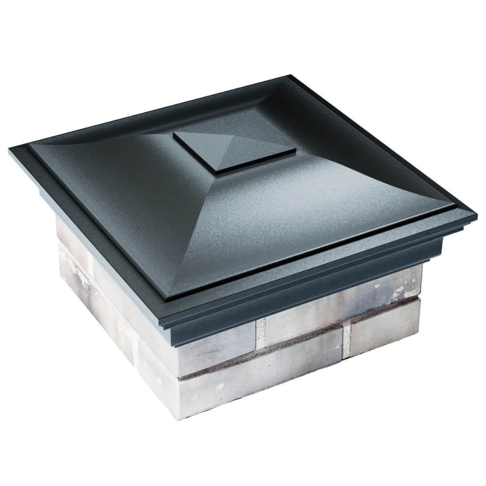 Колпак Zking Монблан Черный на столб 1.5х1.5 кирпича (385х385мм) в Воронеже фото