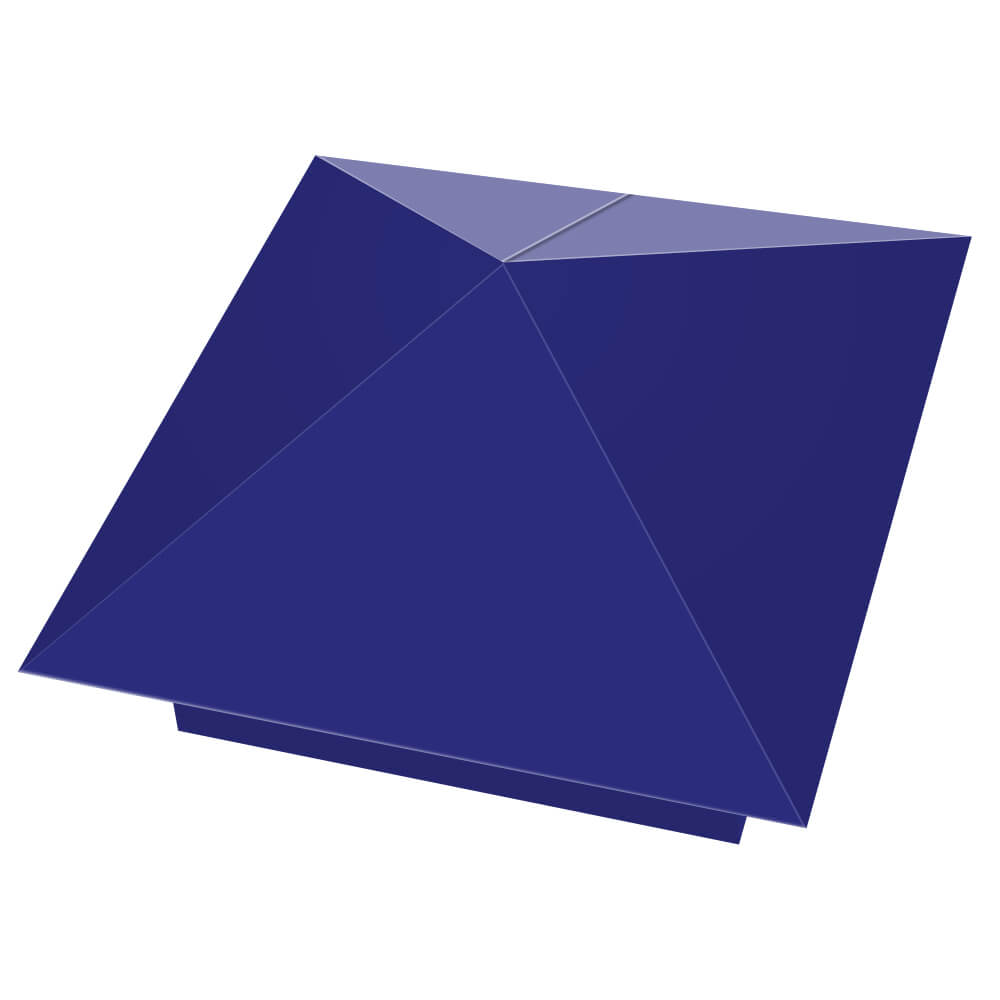 Колпак металлический 400х400мм RAL5002 Синий Ультрамарин заборный Воронеж фото