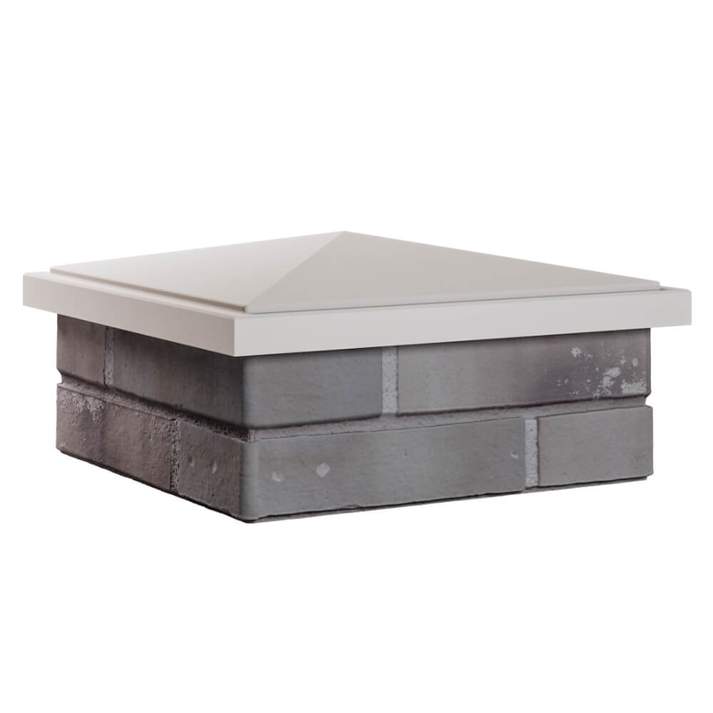 Колпак Zking БонаМоно Бежевый на столб 1.5х1.5 кирпича (385х385, 400х400мм) в Воронеже фото