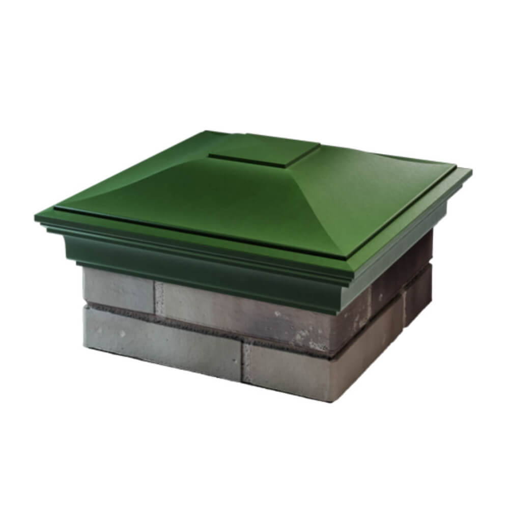 Колпак Zking Монблан Зеленый на столб 1.5х1.5 еврокирпича 0.7НФ (355х355мм) в Воронеже фото