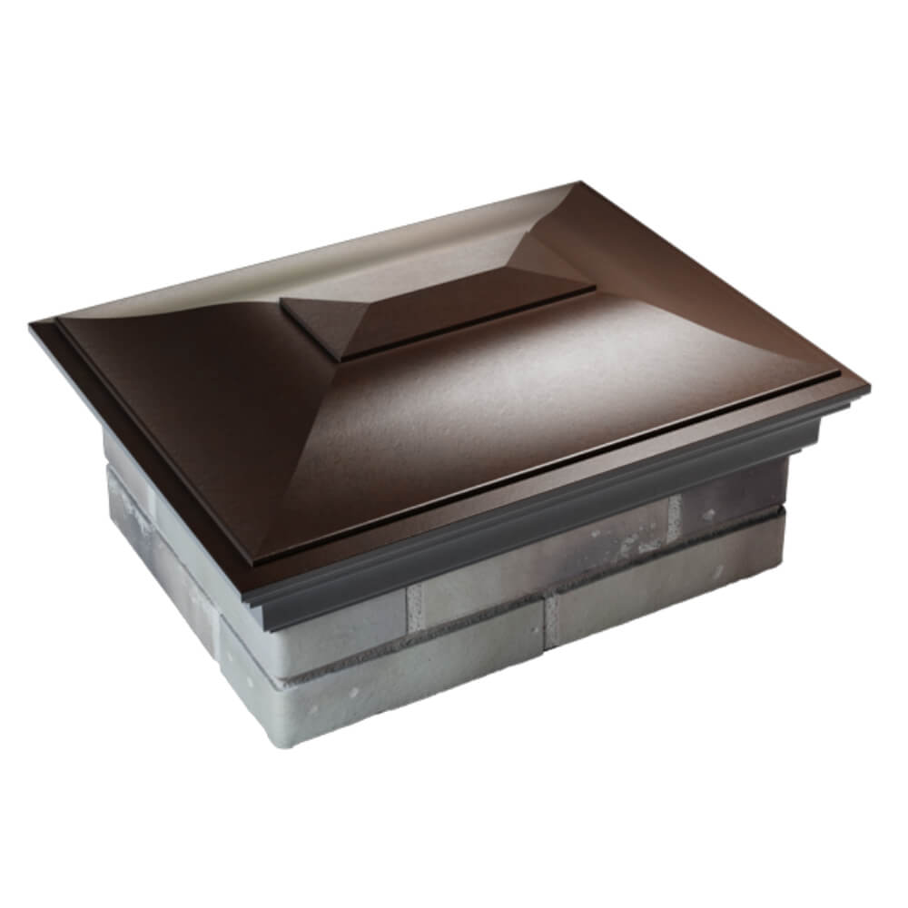 Колпак Zking Монблан Коричневый на столб 2х1.5 кирпича (515х385мм) Воронеж фото