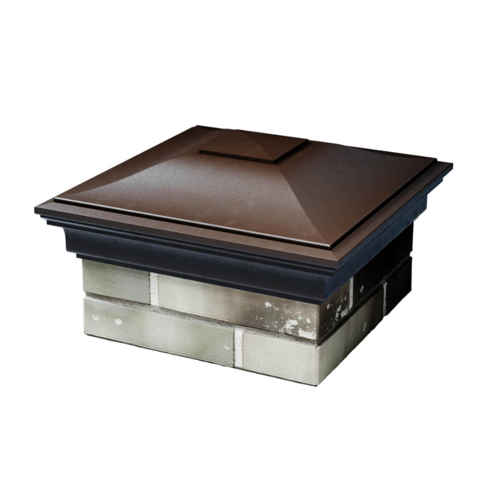 Колпак Zking Монблан Коричневый на столб 1.5х1.5 еврокирпича 0.7НФ (355х355мм) в Воронеже фото