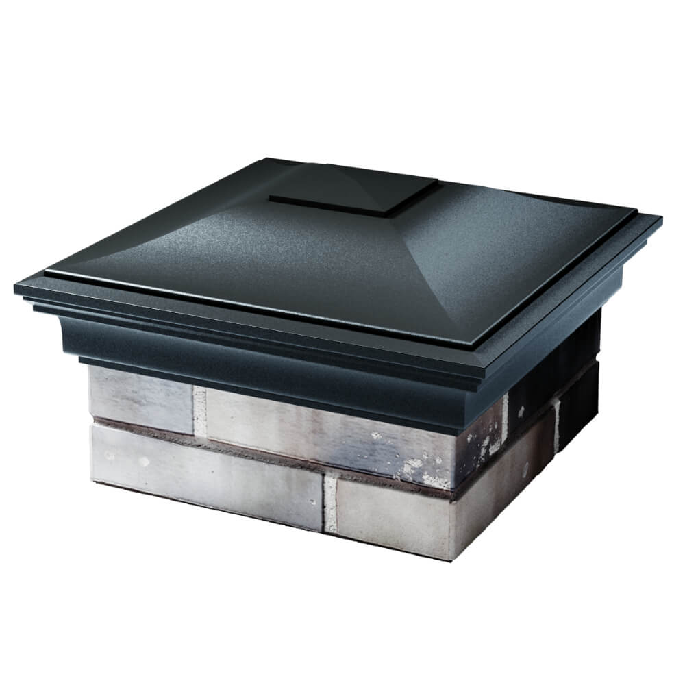 Колпак Zking Монблан Черный на столб 1.5х1.5 кирпича (385х385мм) в Воронеже фото