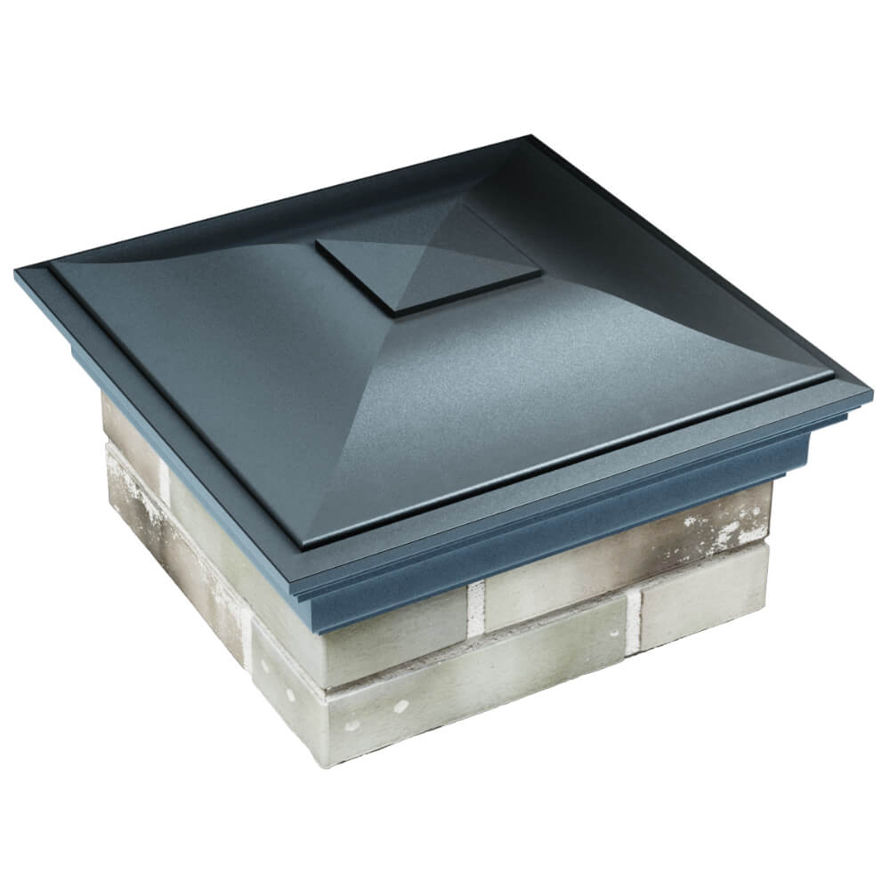 Колпак Zking Монблан Серый на столб 1.5х1.5 кирпича (385х385мм) в Воронеже фото