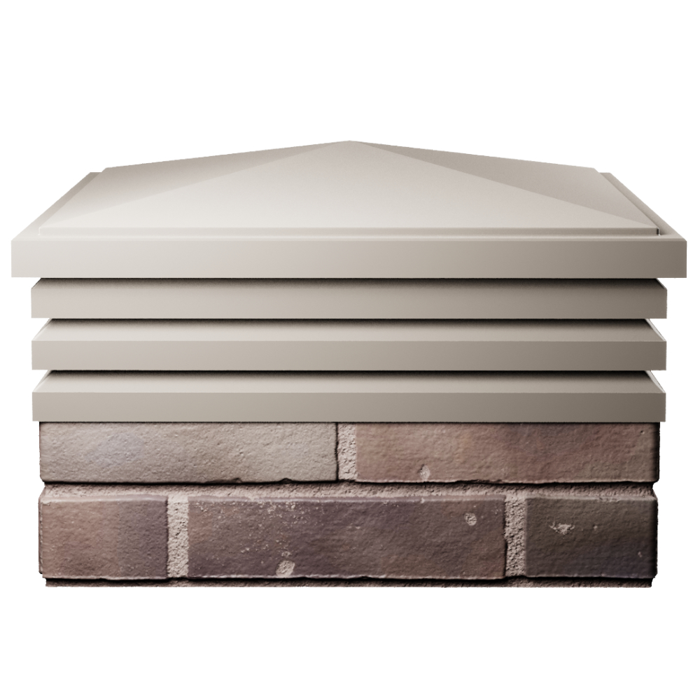 Колпак Zking Бона ХайТек Бежевый на столб 2х2 кирпича (513х513мм) Воронеж фото