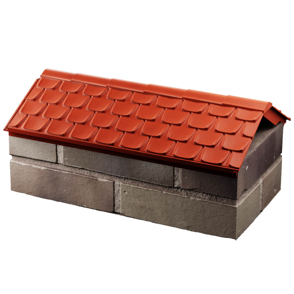 Парапет Zking Эльбрус Красный с посадкой на 1 кирпич (255мм) в Воронеже фото