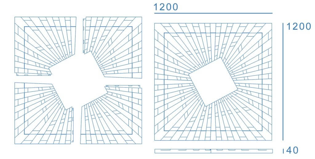 Приствольная решетка для дерева ZKING ATMOSPHERE 1.2х1.2м Черная в Воронеже фото