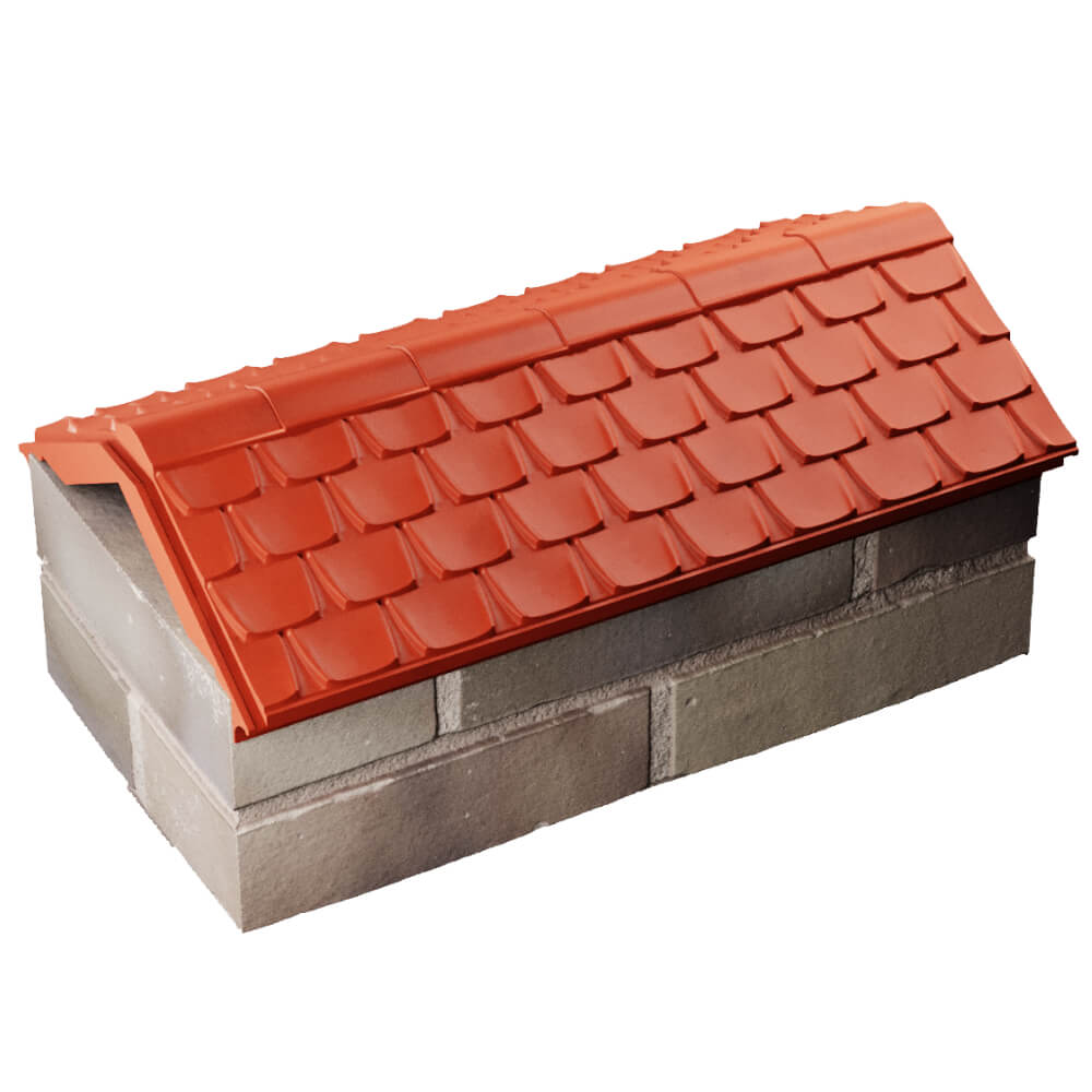 Парапет Zking Эльбрус Красный с посадкой на 1 кирпич (255мм) в Воронеже фото