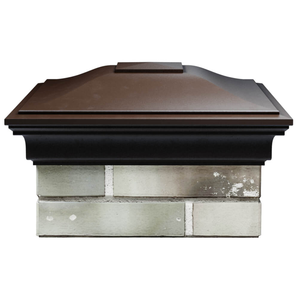 Колпак Zking Монблан Коричневый на столб 1.5х1.5 кирпича (385х385мм) Воронеж фото