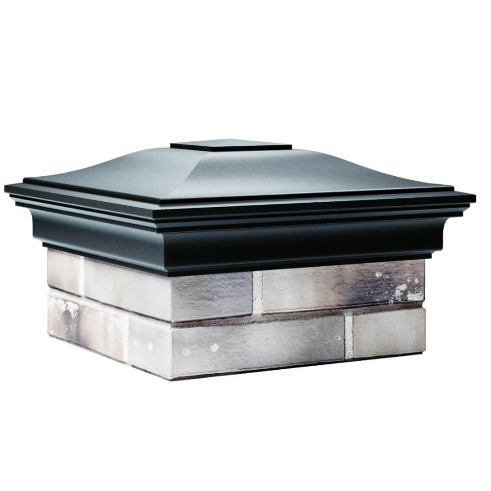 Колпак Zking Монблан Черный на столб 1.5х1.5 кирпича (385х385мм) в Воронеже фото