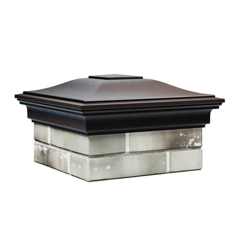 Колпак Zking Монблан Коричневый на столб 1.5х1.5 еврокирпича 0.7НФ (355х355мм) в Воронеже фото