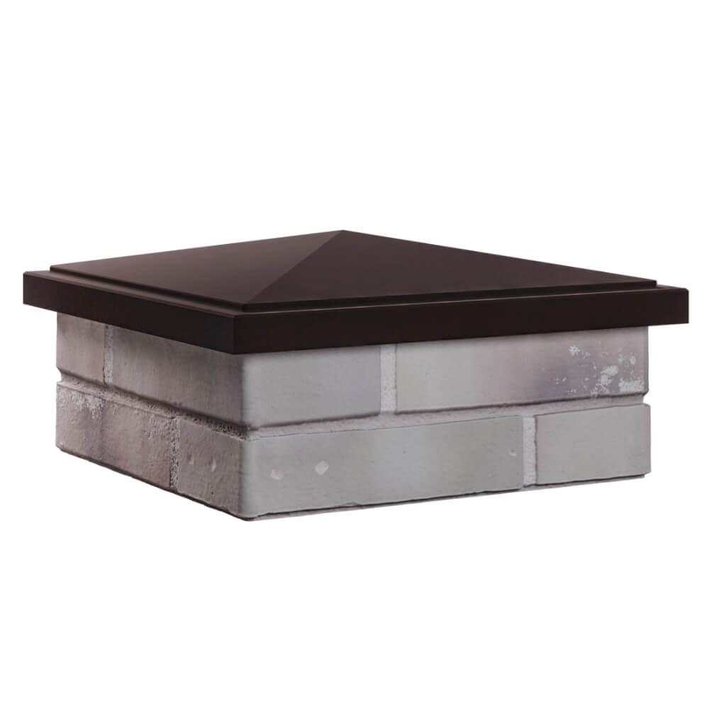 Колпак Zking БонаМоно Коричневый на столб 1.5х1.5 кирпича (385х385, 400х400мм) в Воронеже фото