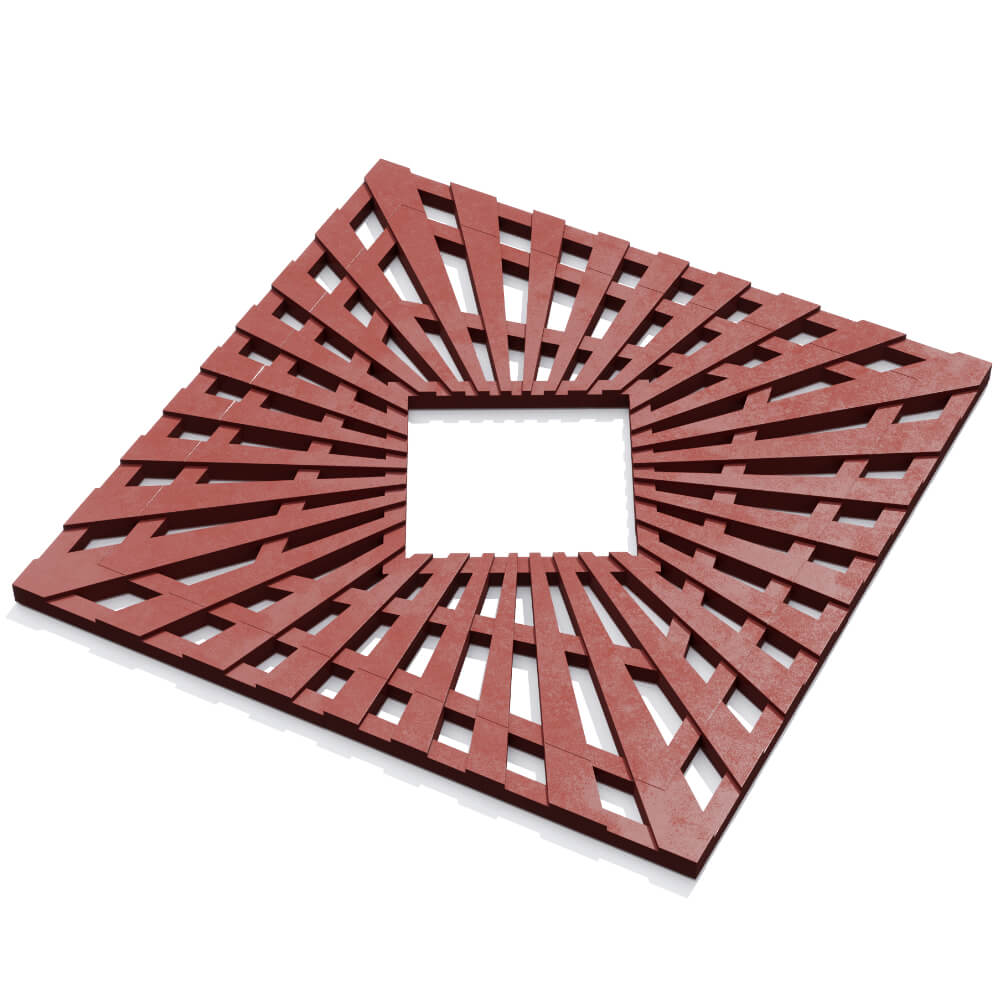 Приствольная решетка для дерева ZKING ATMOSPHERE 1.2х1.2м Красная в Воронеже фото