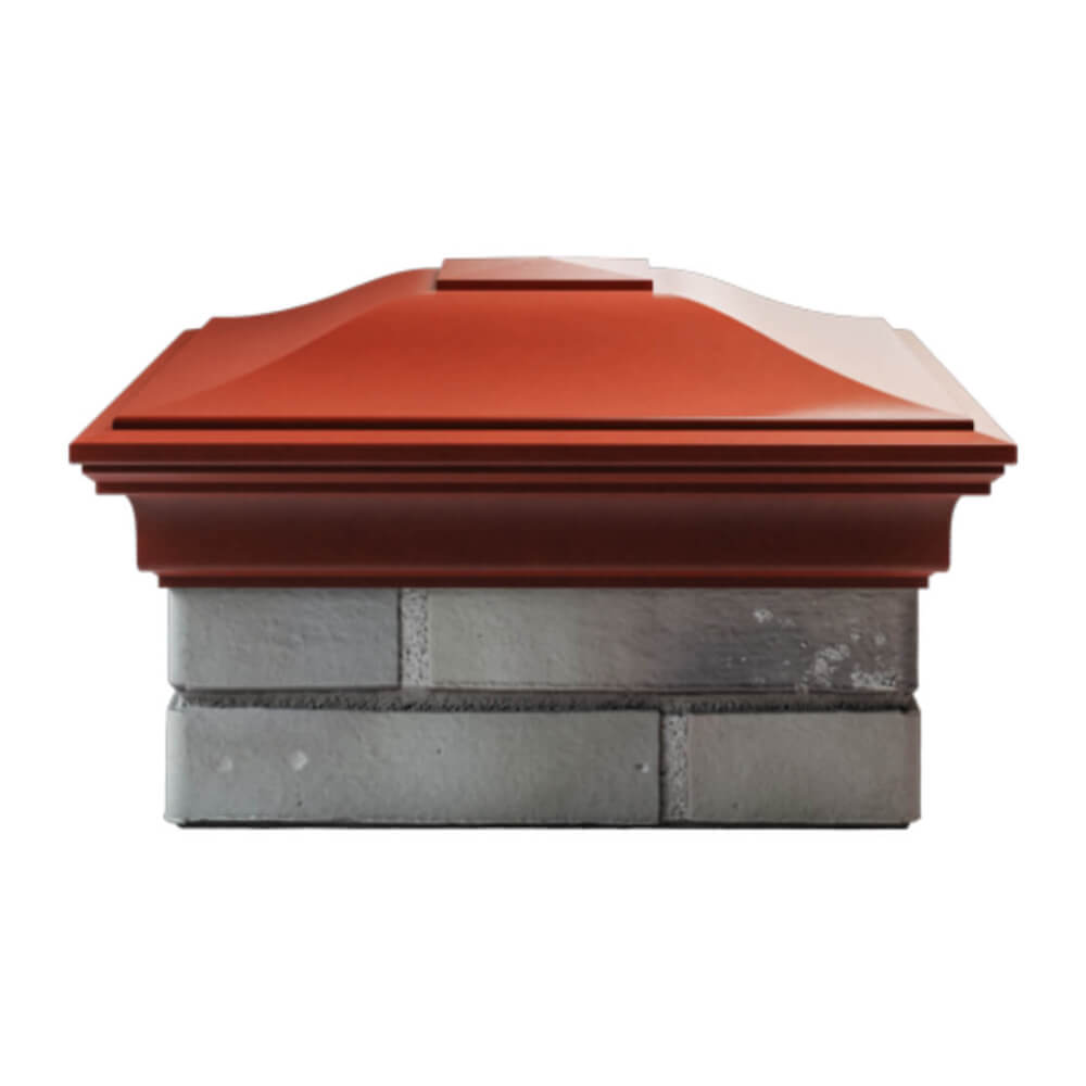 Колпак Zking Монблан Красный на столб 1.5х1.5 еврокирпича 0.7НФ (355х355мм) Воронеж фото