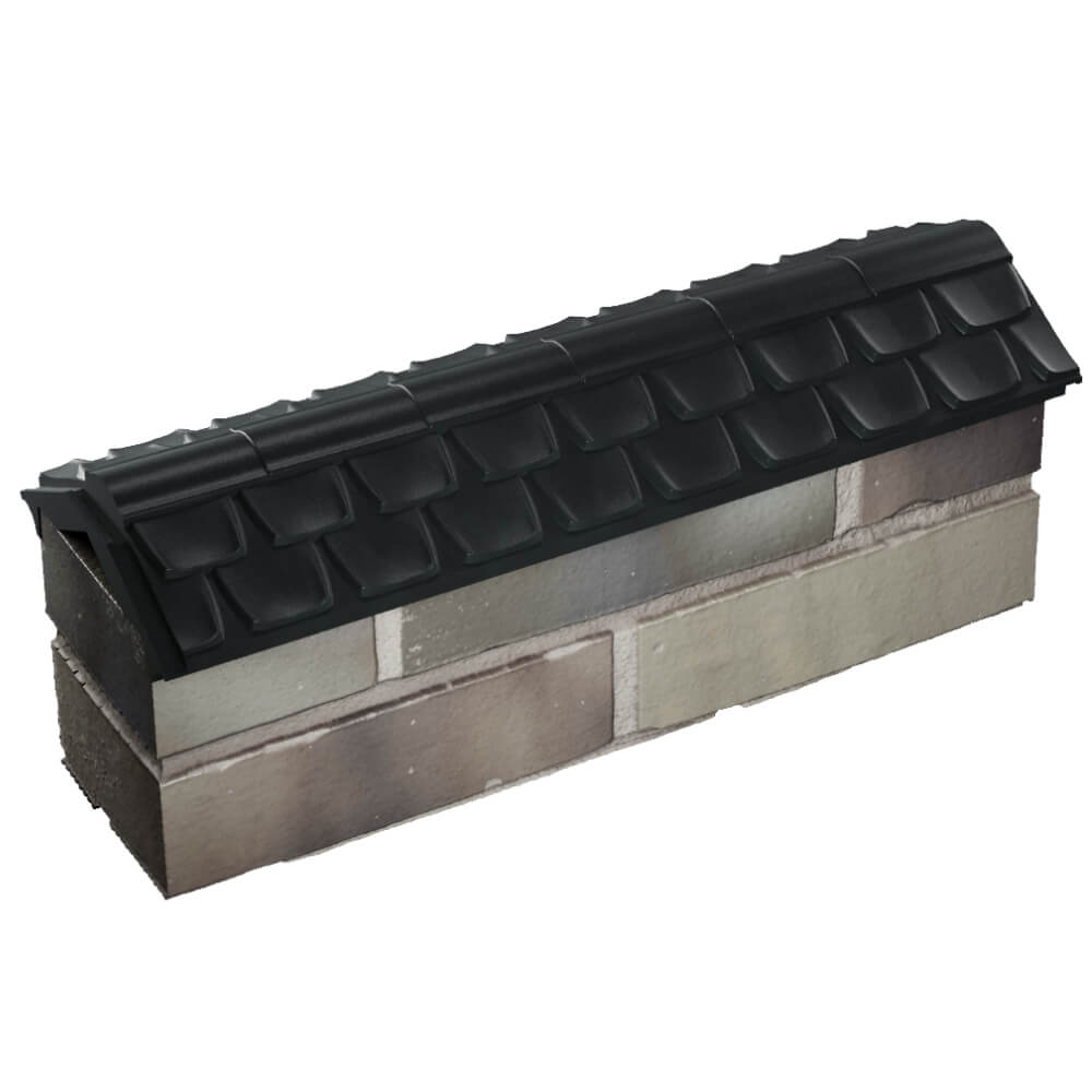 Парапет Zking Эльбрус Черный с посадкой на 0.5 кирпича (130мм) в Воронеже фото