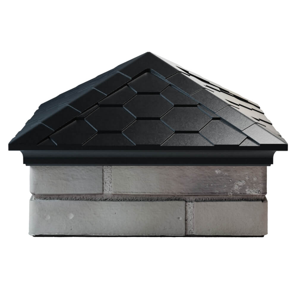 Колпак Zking Эверест Черный на столб 1.5х1.5 кирпича (390х390мм) Воронеж фото