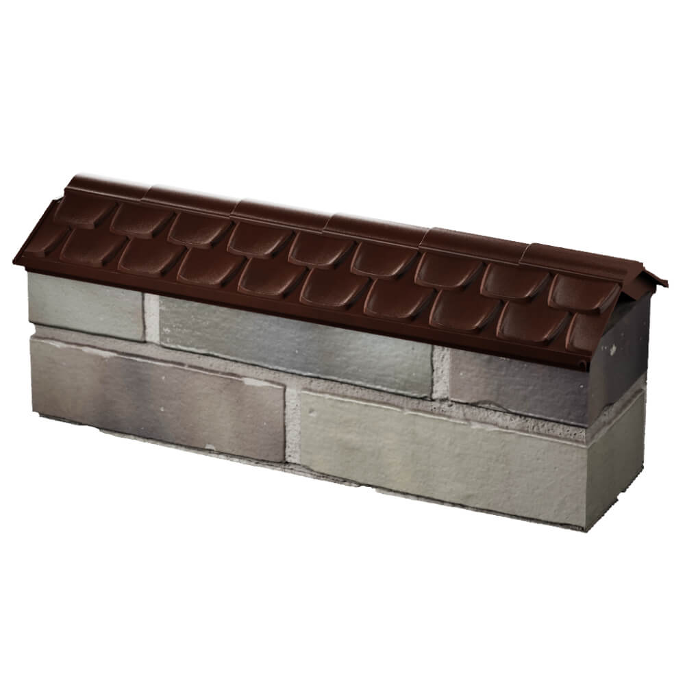 Парапет Zking Эльбрус Коричневый с посадкой на 0.5 кирпича (130мм) в Воронеже фото