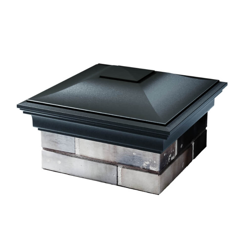 Колпак Zking Монблан Черный на столб 1.5х1.5 еврокирпича 0.7НФ (355х355мм) в Воронеже фото