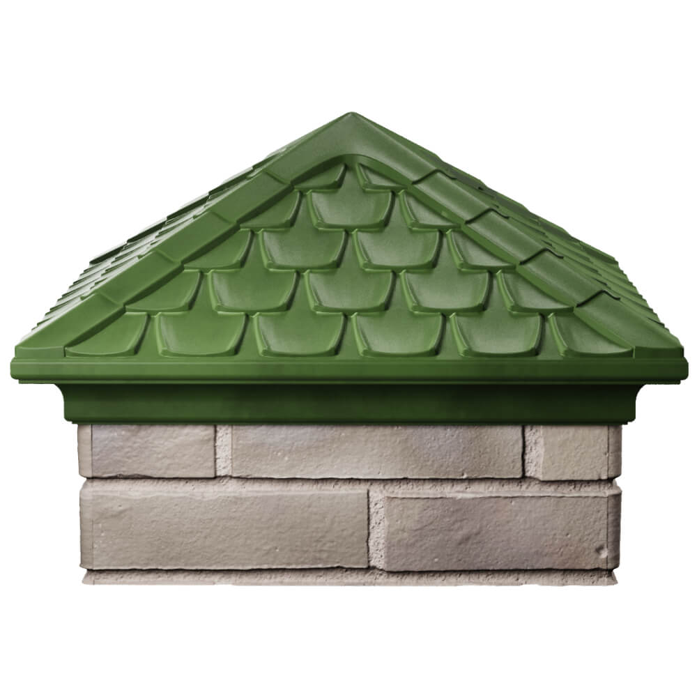 Колпак Zking Эльбрус Зеленый на столб 1.5х1.5 кирпича (385х385мм) Воронеж фото