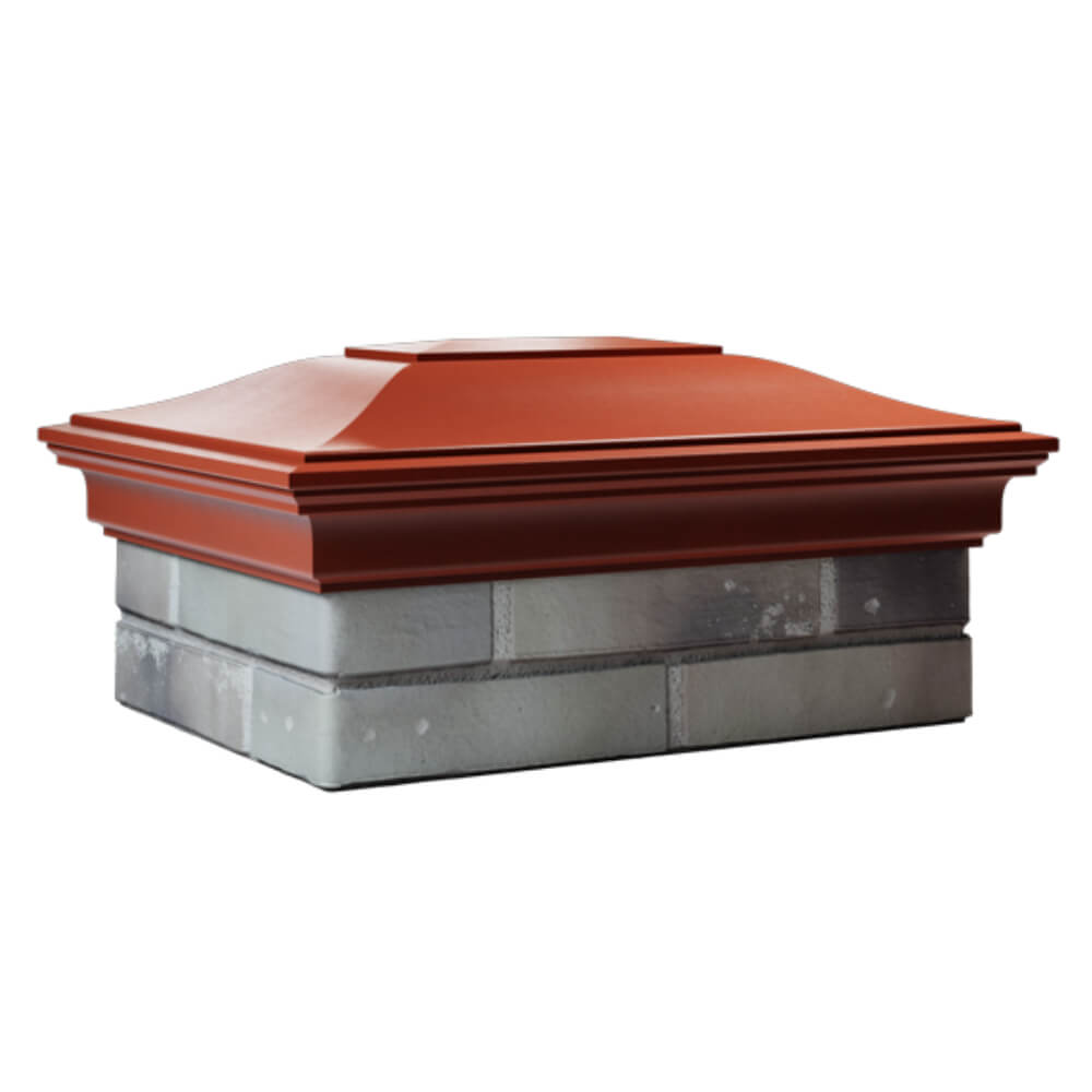 Колпак Zking Монблан Красный на столб 2х1.5 кирпича (515х385мм) в Воронеже фото