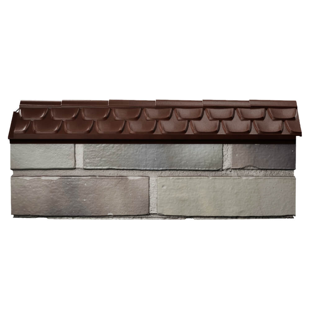 Парапет Zking Эльбрус Коричневый с посадкой на 0.5 кирпича (130мм) в Воронеже фото